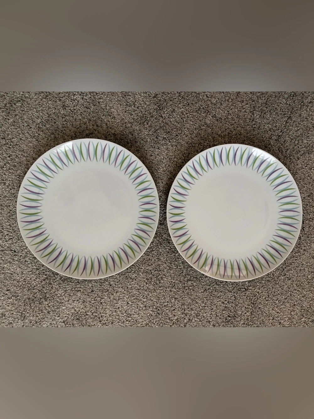 Vintage Mikasa Elite Fine China Narumi Rhythm 2 Dinner Plates #5369 RARE!